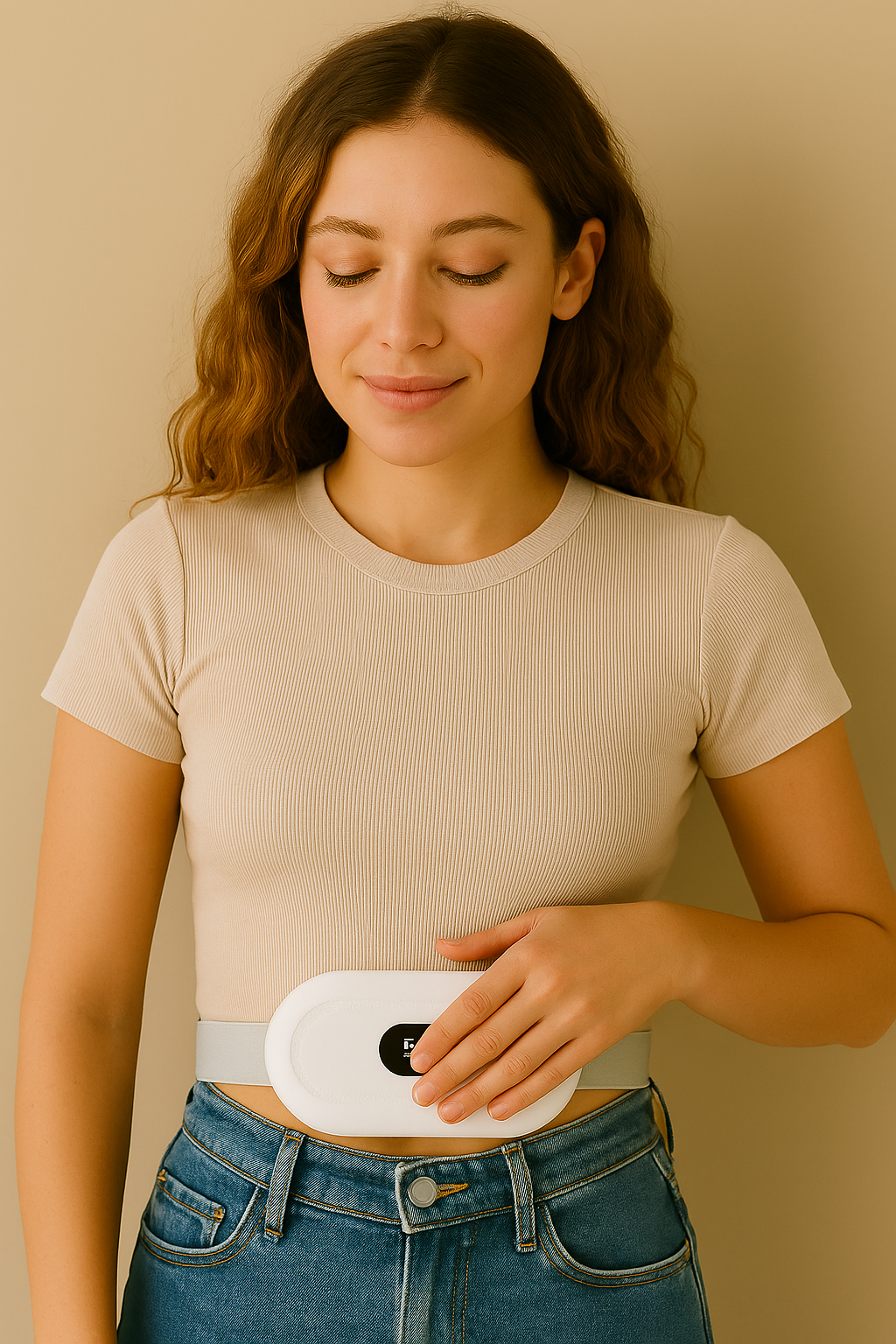 Ceinture Chauffante Menstruelle Rose – Soulagement Naturel & Élégant
