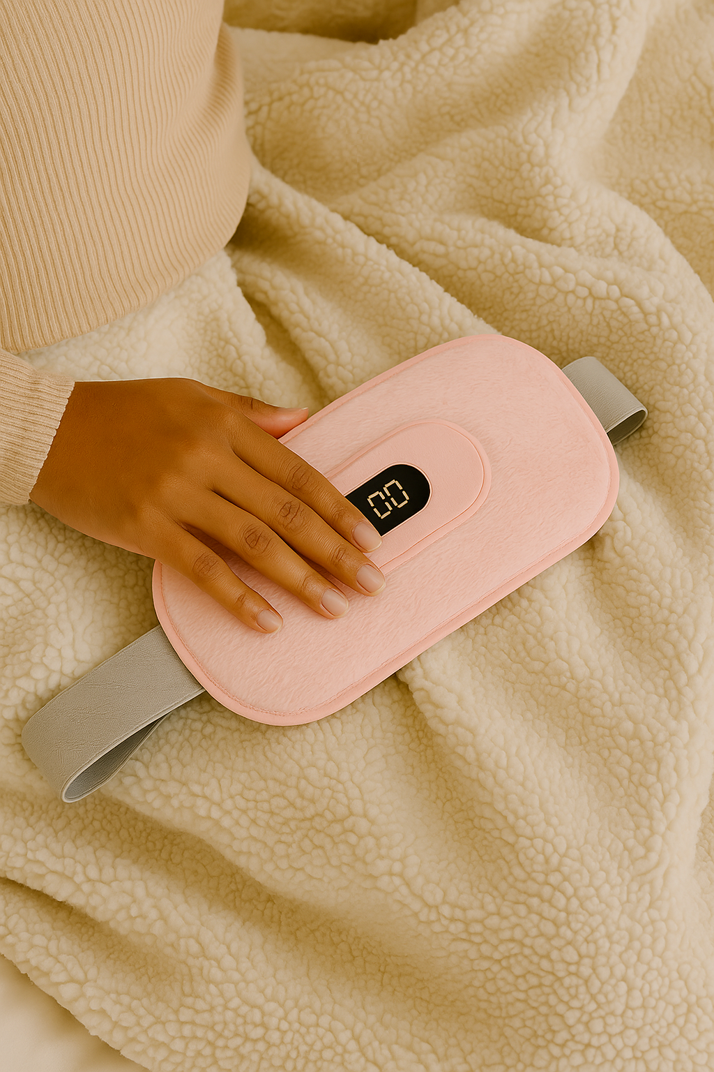 Ceinture Chauffante Féminine – Soulagement Naturel pour Douleurs Menstruelles et Lombaires