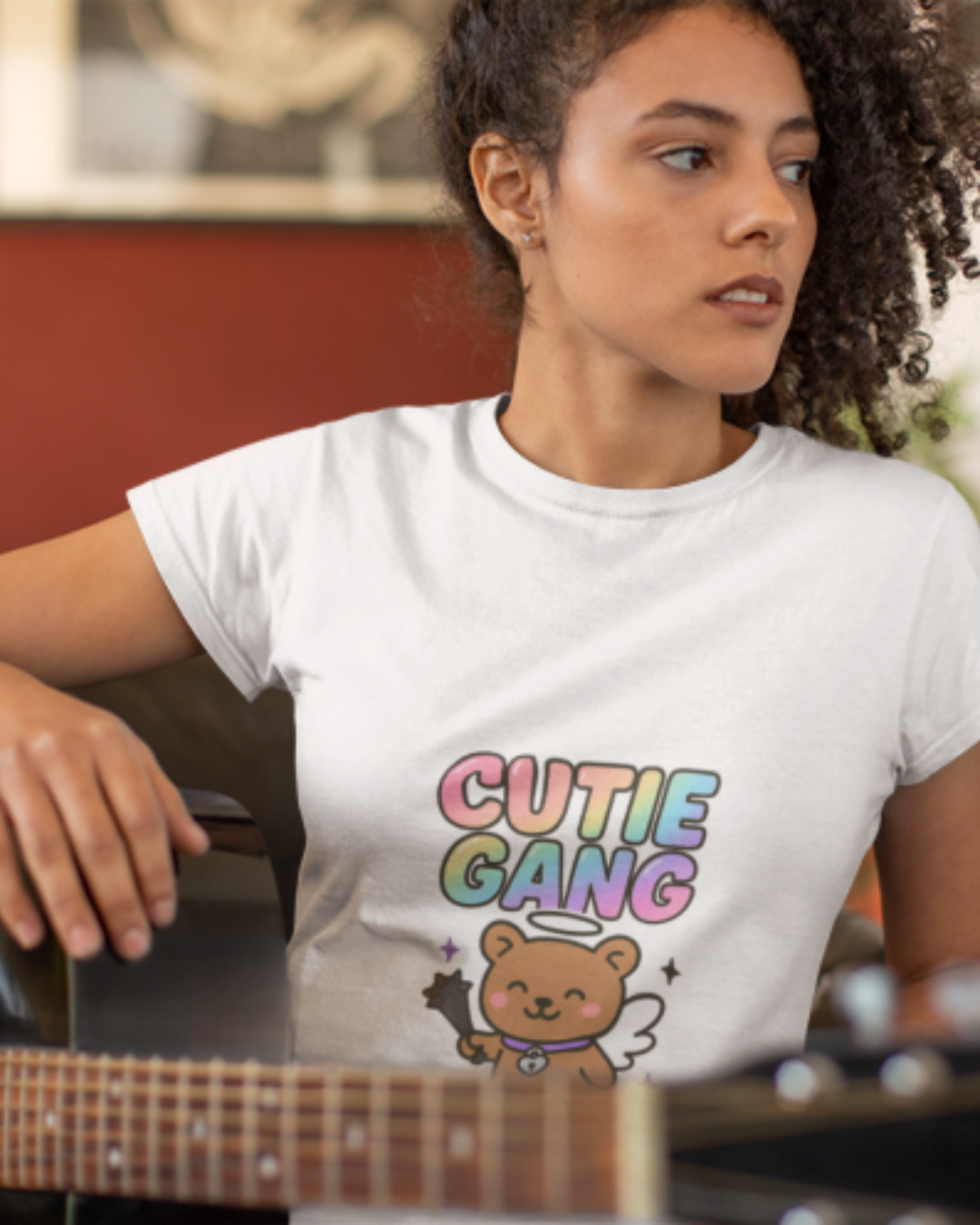 T-shirt femme CUTIE GANG – Mignon, badass, et super comfy