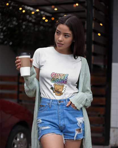 T-shirt femme CUTIE GANG – Mignon, badass, et super comfy