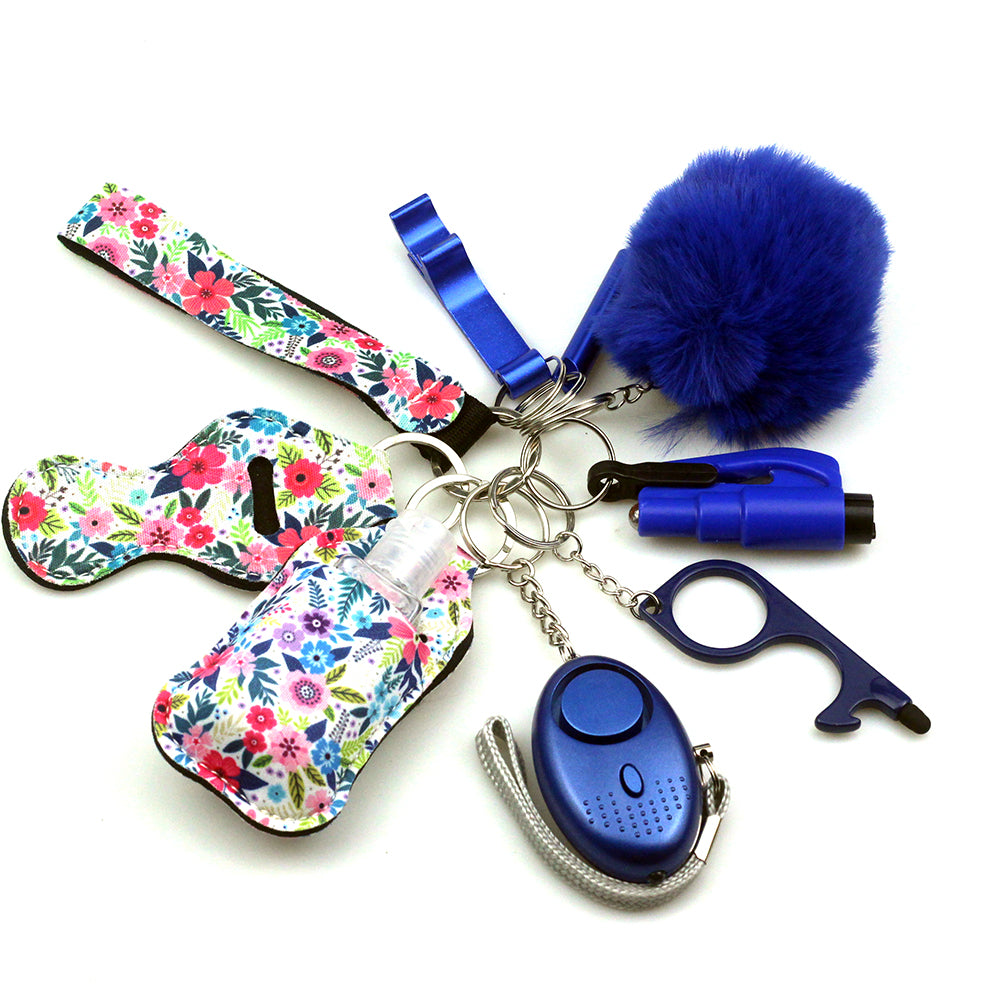 Multicolored Floral Self-Defense Keychain Pack: Natural Radiance