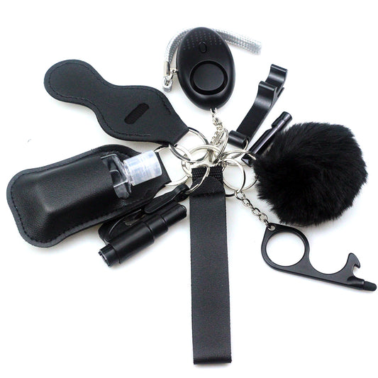 Refined Black Self-Defense Keychain Pack: Protect Yourself in Style