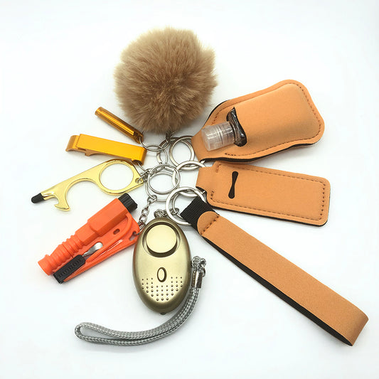 Warm Ocher Self-Defense Keychain Pack: An Elegant Protection Accessory