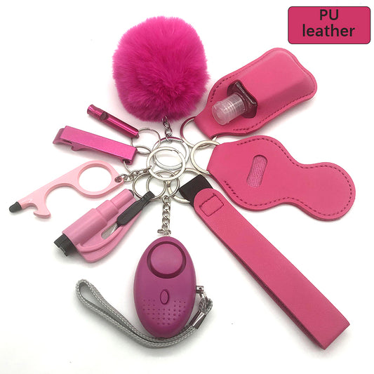 Dark Pink Empowerment Self-Defense Keychain Pack: Affirm your Strength and Serenity