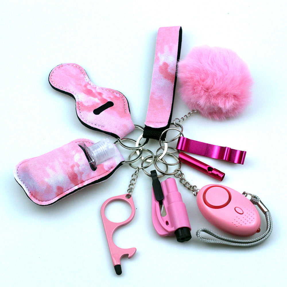 Pink Cotton Self-Defense Keychain Pack: Protect yourself with Delicacy and Elegance