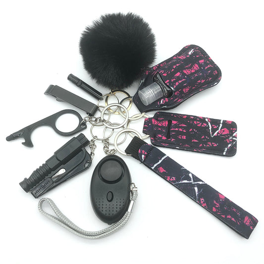 Black and Pink Self-Defense Keychain Pack: Bewitching Darkness