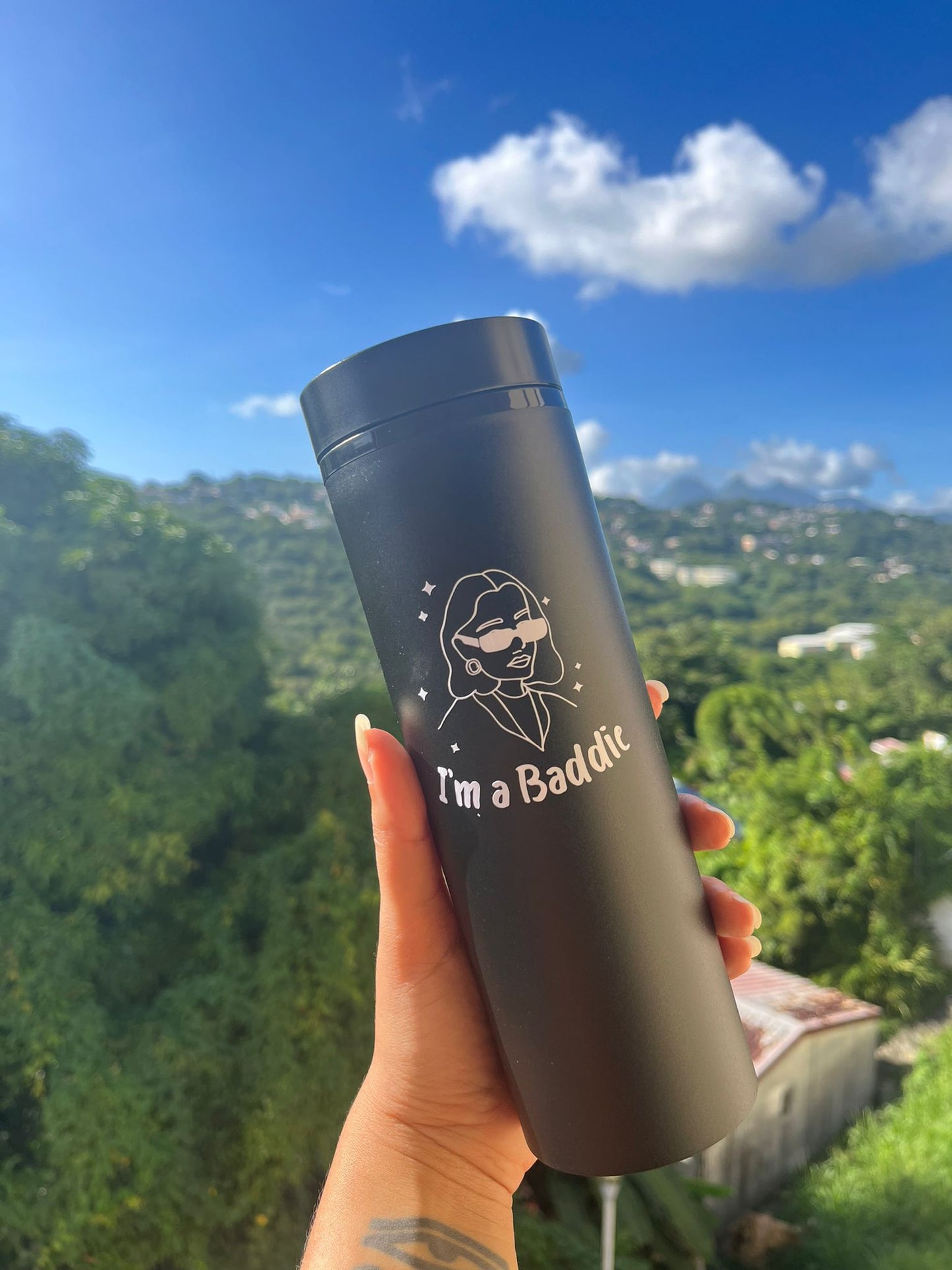 Thermos ProtectBaddie "I'm a Baddie" – Sécurité et style en déplacement